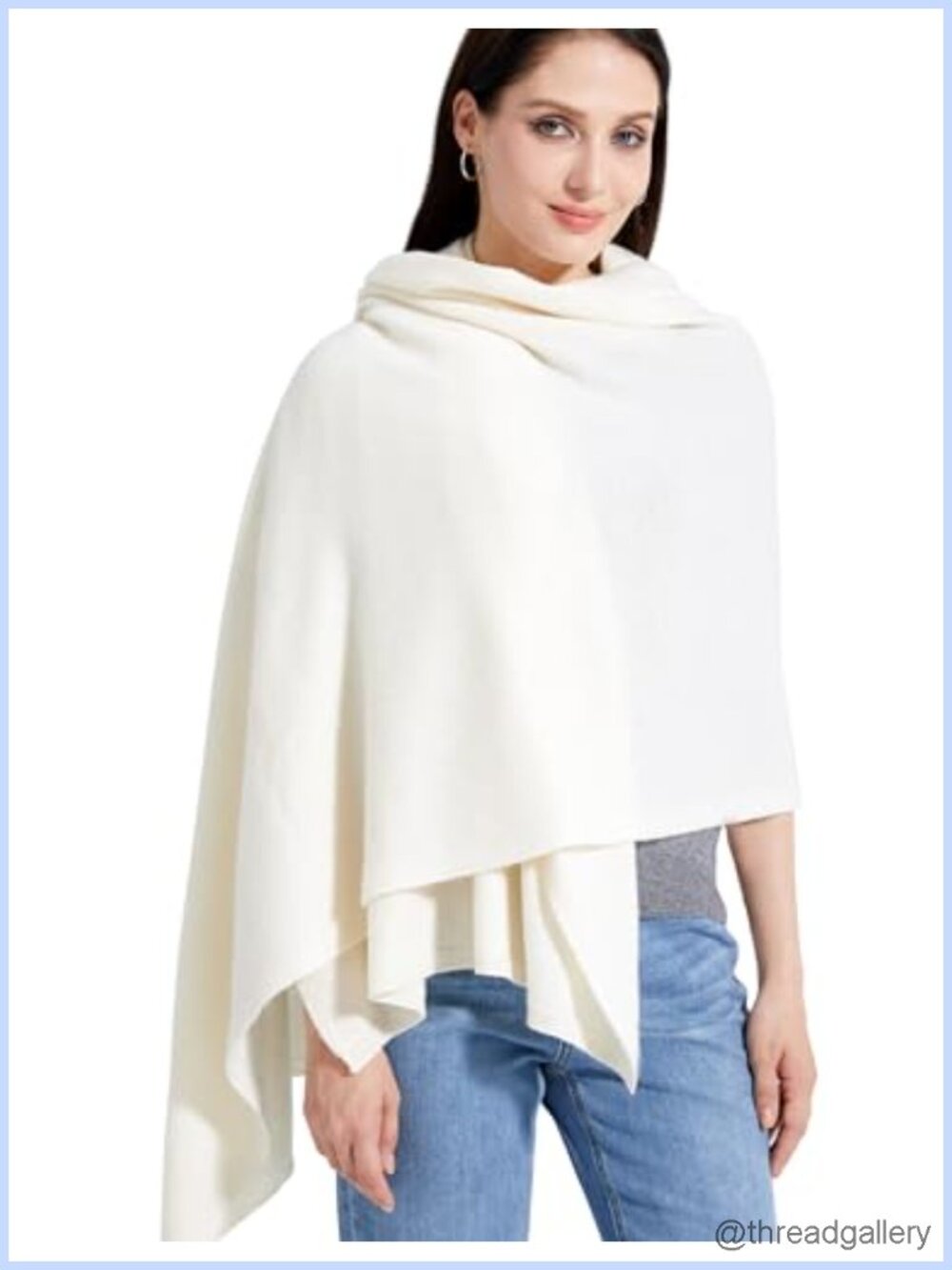 Cashmere Blend Wrap Oversized Scarf Stole for Women Travel 87x28